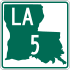 Louisiana Highway 5 marker