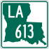 Louisiana Highway 613 marker