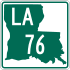 Louisiana Highway 76 marker