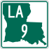 Louisiana Highway 9 marker