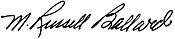 Signature of M. Russell Ballard