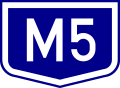 Hungarian M5 motorway shield