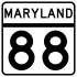 Maryland Route 88 marker