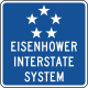  Eisenhower Interstate System sign