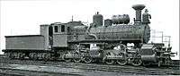 Russian Mallet locomotive Fita (Ө) series in 1905. Note piston valves on high pressure cylinders and slide valves on low pressure cylinders