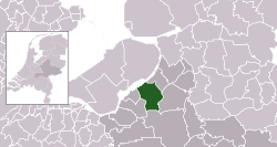 Highlighted position of Nunspeet in a municipal map of Gelderland