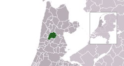 Highlighted position of Schermer in a municipal map of North Holland