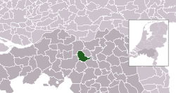 Highlighted position of Haaren in a municipal map of North Brabant