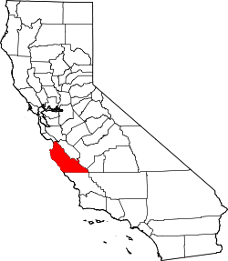 State map highlighting Monterey County