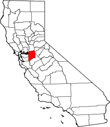 State map highlighting San Joaquin County