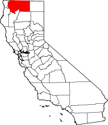 State map highlighting Siskiyou County