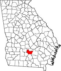 State map highlighting Irwin County