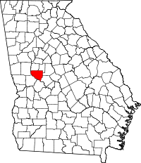 Map of Georgia highlighting Upson County