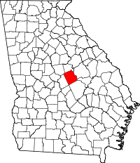 Map of Georgia highlighting Wilkinson County