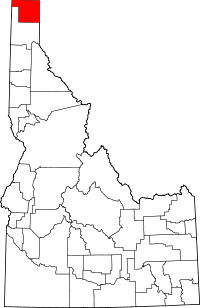 State map highlighting Boundary County