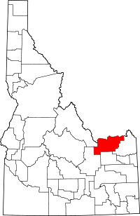 State map highlighting Clark County