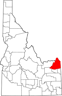 State map highlighting Fremont County