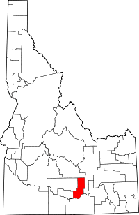 State map highlighting Minidoka County