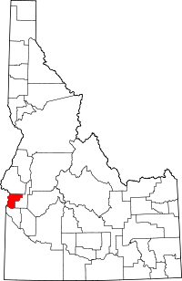 State map highlighting Payette County