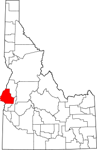 State map highlighting Washington County