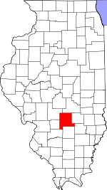 State map highlighting Fayette County