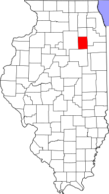 State map highlighting Grundy County