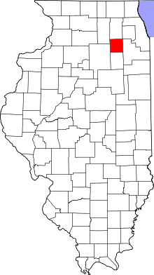 State map highlighting Kendall County