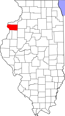 State map highlighting Mercer County