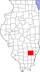 State map highlighting Wayne County