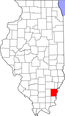 Map of Illinois highlighting White County