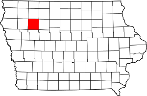 State map highlighting Buena Vista County