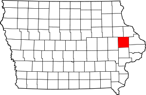 State map highlighting Jones County