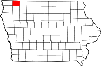 State map highlighting Osceola County