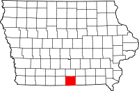 State map highlighting Wayne County