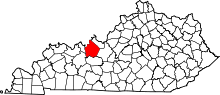 State map highlighting Breckinridge County