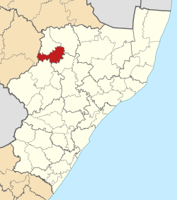 Location in KwaZulu-Natal