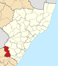 Location in KwaZulu-Natal