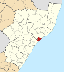 Location in KwaZulu-Natal