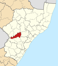 Location in KwaZulu-Natal