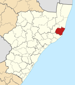 Location in KwaZulu-Natal