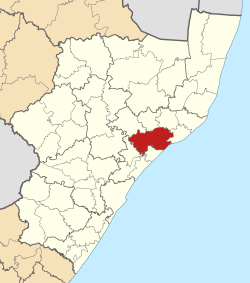 Location in KwaZulu-Natal