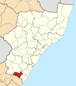 Location in KwaZulu-Natal