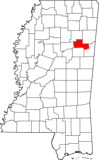 State map highlighting Clay County