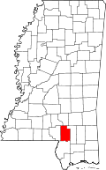 State map highlighting Lamar County