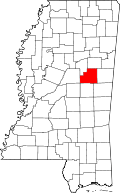 State map highlighting Winston County