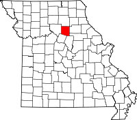 Map of Missouri highlighting Randolph County