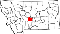 State map highlighting Wheatland County