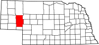 Map of Nebraska highlighting Garden County