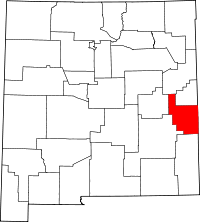 State map highlighting Roosevelt County