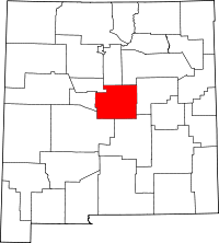 State map highlighting Torrance County